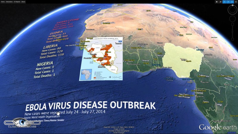 Карта Распространения Вируса Эбола